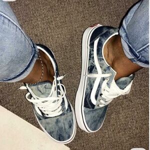 Women’s Vans Old School Acid Washed Denim Sneakers